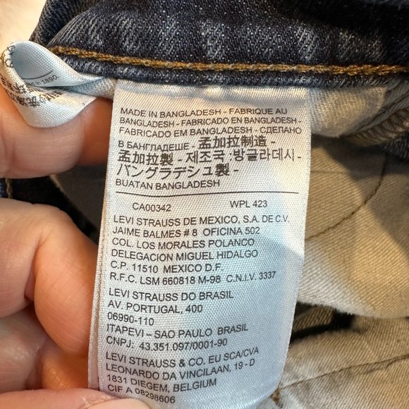 Levi's 511 Shorts Denim Slim Fit DYI Cutoff Jean Boho Coastal Festival Size 32 - Picture 8 of 9